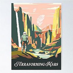 Terraforming Mars Poster Inspired by Terraforming Mars Retro Board Game Wall Art Print Home Decor Gift Idea