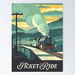 Ticket to Ride Poster Inspired by Ticket to Ride Retro Board Game Wall Art Print Fantasy Home Decor Gift Idea