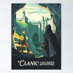 CLANK - Inspired Poster - Retro Board Game Wall Art Print Fantasy, Board Game, Home Decor Gift Idea