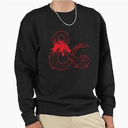 Dungeons Dragons Logo D20 Dice Pattern Sweatshirt