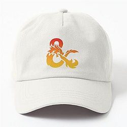 Orange Dungeons and Dragons Logo Dad Hat