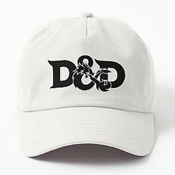 Black Dungeons Dragons Logo Dad Hat