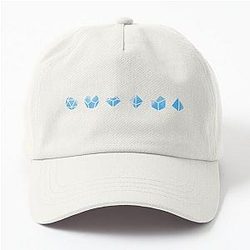Dungeons and Dragons Dice Blue Dad Hat (Water Damage)