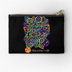 D&D: Maps and Dice - This is how I roll! Zipper Pouch
