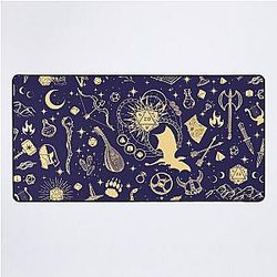 DND RPG Pattern Seamless: Dungeons and Dragons, Celestial Night Sky and Stars Constellations Desk Mat
