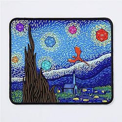 Dungeons & Dragons Van Gogh Starry Night D20 T-Shirt Dragons Mouse Pad