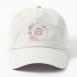 RAINBOW DAD HAT D20 DICE