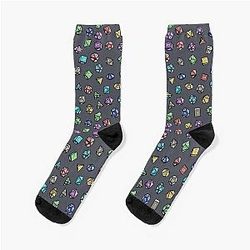 Dungeons and Dragon Dice Pattern Socks