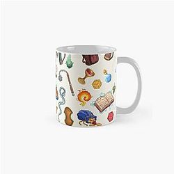 Dungeons and Dragons Pattern, Fantasy weapons, Swords and Magic Spells for Role Playing Adventurers, Classic Mug