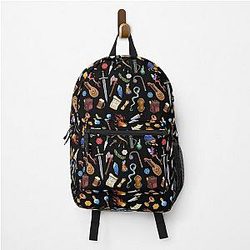 Dungeons and Dragons Gear Pattern Fantasy weapons swords and magic spells for Role Playing Adventurers Backpack