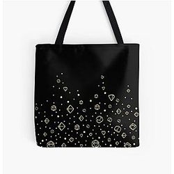 Dungeons and Dragons Dice Pattern Tote Bag
