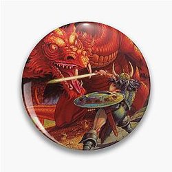 Dungeons Dragons Base Set Red Logo Pin