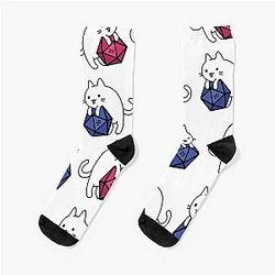 Dungeon Meowster - DnD Master Cat with D20 Socks