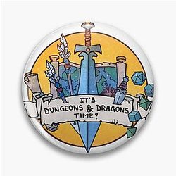 It's DnD Time - Dungeons and Dragons Pin