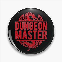Dungeon Master Dice Dragons Pin