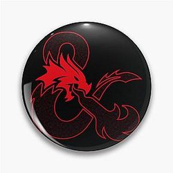 Dungeons and Dragons D20 Dice Pattern Pin