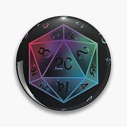 Dungeons and Dragons Dice Pin