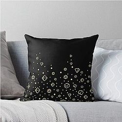 Dungeons Dragons Dice Pattern Throw Pillow