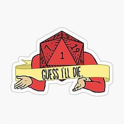 Dungeons and Dragons Critical Failure Sticker