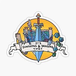 It's DnD Dungeons and Dragons Sticker