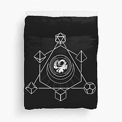 Dice and dragons tabletop RPG gaming duvet cover