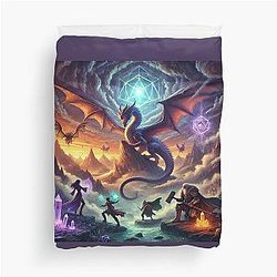 Epic Dragon Battle on a Crystal Mountain Dungeons and Dragons Art Cover