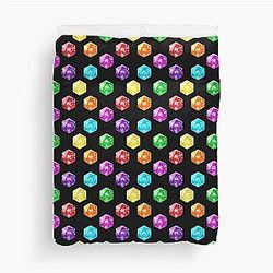 DND Dice Pattern – D20 PNG Print for TTRPG, Dungeons Dragons, Game Art Duvet Cover