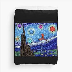 Dungeons and Dragons Van Gogh Starry Night D20 Tshirt Dragons Duvet Cover