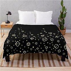 Dungeons Dragons Dice Pattern Throw Blanket