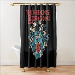 The Dungeons Dragons Retro Wave Shower Curtain
