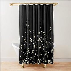 Dungeons Dragons Dice Pattern Shower Curtain
