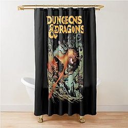 Vintage Dungeons and Dragons Shower Curtain