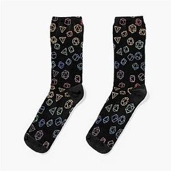DND Dice on Black Pattern Socks