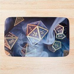 Dungeons and Dragons Metal Dice Set Bath Mat