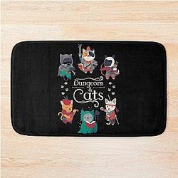 Dungeons and Cats Bath Mat
