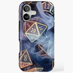 Dungeons and Dragon's smoky metal dice set iPhone Tough Case