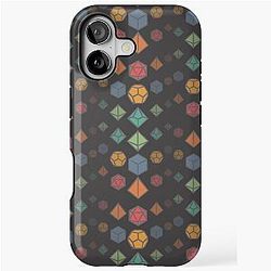 Dungeons and Dragon Dice Black Tough iPhone Case