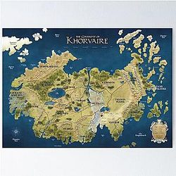 Dungeons and Dragon: Eberron World Map of Khorvaire Poster