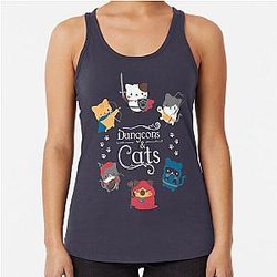 Dungeons and Cat Racerback Tank Top