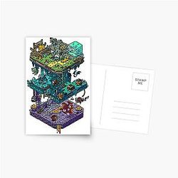 Dungeons Isometric Dragons Postcard