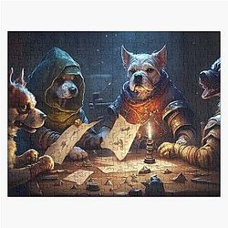 Dogs Playing Dungeons and Dragons Jigsaw Puzzle