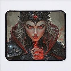 Dark Sorceress Queen DND Fantasy Portrait Mousepad