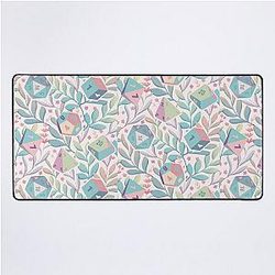 DND DIE RPG PATTERN: Cottagecore Pastel D20 Dice Set, Flowers for Druid Desk Mat