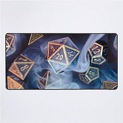 Dungeons and Dragons Smoky Metal Dice Set Desk Mat