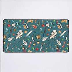 Tabletop RPG - DnD Elements Pattern Desk Mat