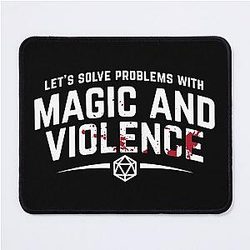 Let's Solve Problems with Magic and Violence - Funny D&D Gaming Mouse Pad