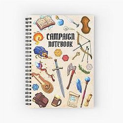 DND Campaign Notebook for Quests Character and Roleplaying or Dungeon Master Notebook