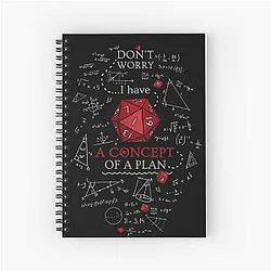 I have a plan - Critical fail in DnD - Science of D&D Spiral Notebook