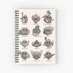 Kawaii DnD Classes - DnD Dungeons Notebook