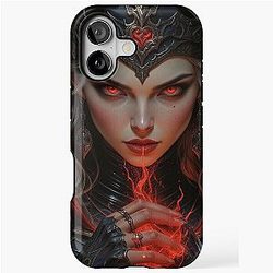 Dark Sorceress Queen DND Fantasy Portrait iPhone Case